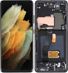 Οθόνη με Πλαίσιο για Samsung Galaxy S21 Ultra 5G SM-G998B (Μαύρο)