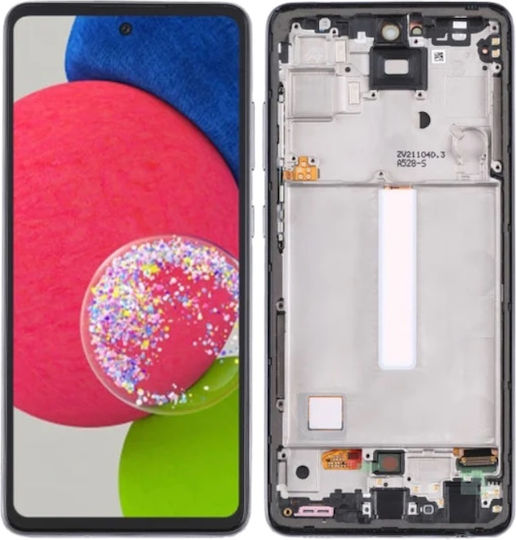 O ecran cu Mecanism Tactil și Cadru pentru Samsung Galaxy A52S 5G SM-A528B (Negru)