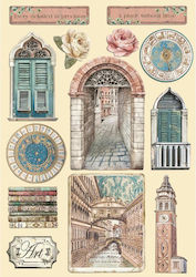A5 Stamperia Venice City Wooden Craft Decoratio...
