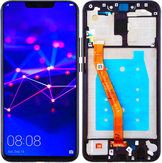 Екран със Сензорен Механизъм и Рамка за Huawei Mate 20 Lite SNE-AL00, SNE-LX1 (Черен)