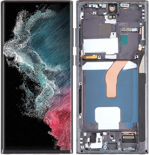 Screen OLED with Touch Mechanism and Frame for Samsung Galaxy S22 Ultra 5G S908B (Black)