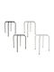 Stool For Living Room Metallic Multicolour 30x30x45cm