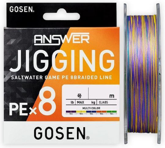Νημα Gosen Answer Jigging X8 400m Multicolor Pe3.0 0.29mm