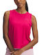 Rush Γυναικείο Αθλητικό Crop Top Αμάνικο Fast Drying Φούξια