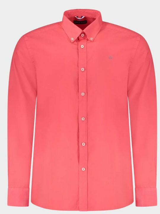 North Sails Long-sleeved Linen Shirt Red