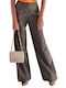 Damen Hoch tailliert Stoff Hose