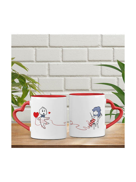 Set Cani Inimă Love Spell Potrivit Cadou Cuplu Ziua Îndrăgostiților