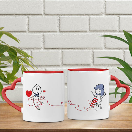 Love Spell Herz Tassen Set Geeignetes Valentinstag Geschenk Paar