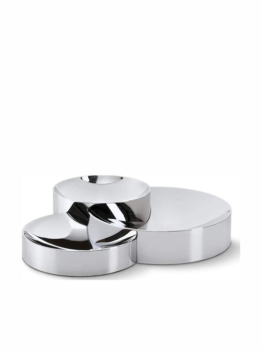 Scala Bowl Set 3 Pcs Material Chrome Silver High-gloss Polished Total Diameter 29 Cm 123173
