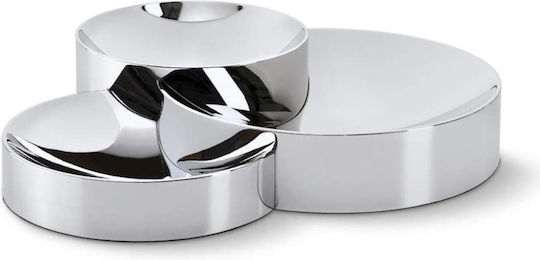 Scala Bowl Set 3 Pcs Material Chrome Silver High-gloss Polished Total Diameter 29 Cm 123173