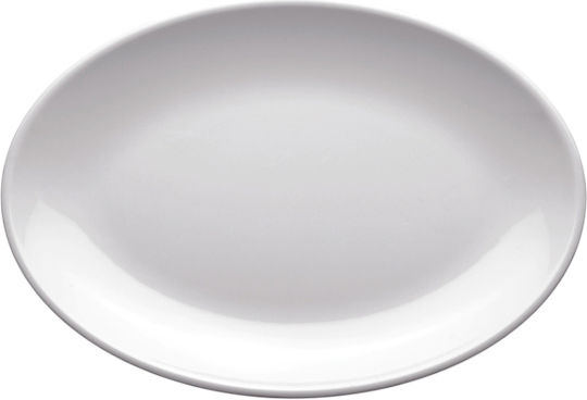 B020 Oval White Serving Platter with Melamine 40.7x28.7x3.9