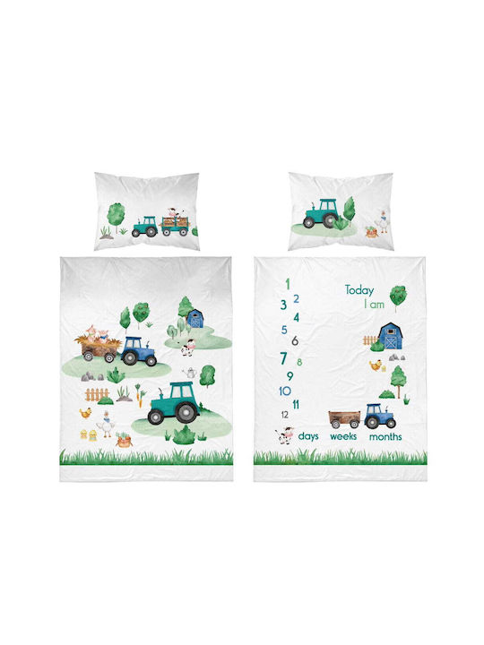 Detexpol Baby Duvet Cover Set With Pillowcase Multicolour 100x135cm
