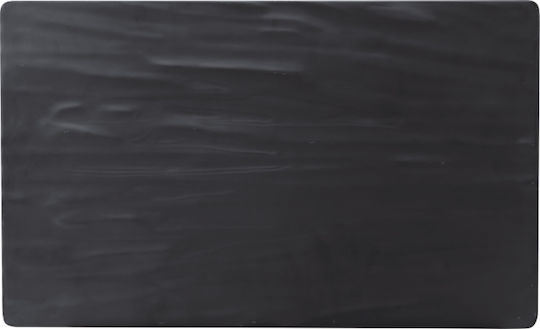 D297 Black Rectangular Serving Platter with Melamine 53x32.5x0.7cm