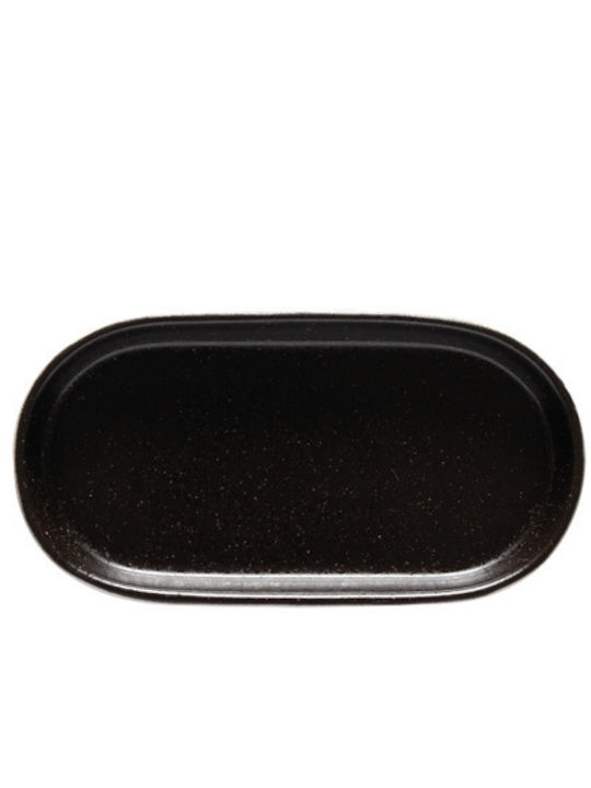 Notos Πιατελα Οβαλ 18.1 X 9.1 H2.4 Cm Μαυρη Stoneware Costa Nova