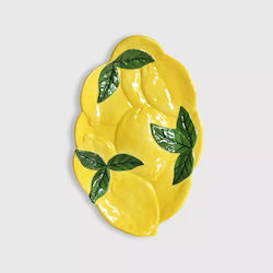 &Klevering Serving Platter Oval Yellow 28.5x19cm
