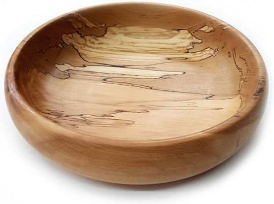 Wooden Art Ξύλινο Μπολ-πιάτο Οξιάς 26cm 0122