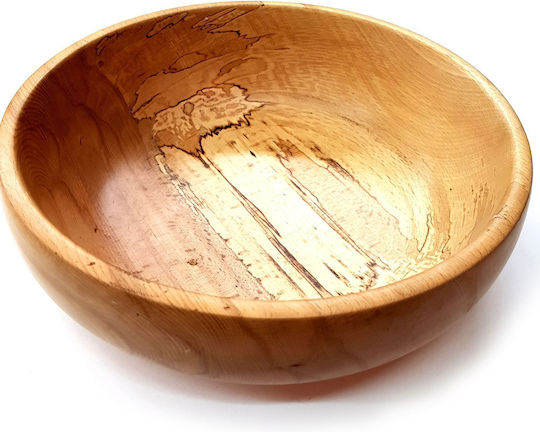 Wooden Art Salad Bowl Wooden Maple 37cm 0198