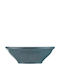 Porcelain Serving Bowl Blue Color with Salad Spoons Kutahya 16cm Set of 6 Pieces