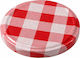 Metal Lid Φ66 Red Checkered Pieces