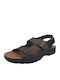 Leder Herrensandalen in Braun Farbe