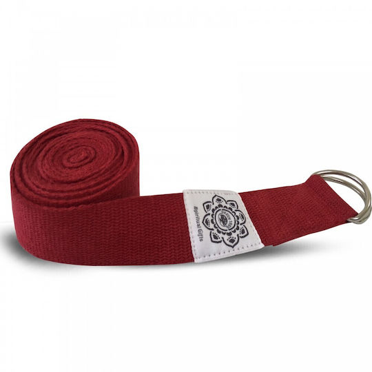 Yoga-Gürtel Imant Yoga Pilates Strap D-Ring Baumwolle Rote XL 270cmx4cm