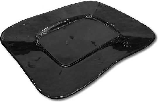 Πιατέλα Μαύρη 31cm Γυάλινη Sisley Plte00104