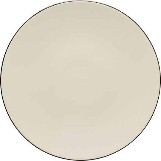 Augusta Natural Black Πιατο Πιατελα Στρογγυλη 34εκ Stoneware Costa Nova