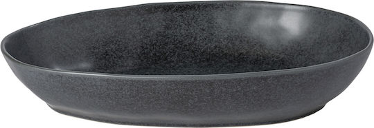 Livia Oval Serving Plate Black 36 x 22.4 x 7.2 cm Stoneware Costa Nova