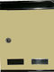 Arfe Metallic Mailbox Gold Door Black Body Height 30cm Width 24cm Depth 8cm