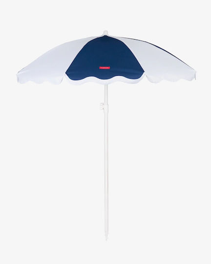 Flamingueo Umbrelă Pliabilă Plajă din Aluminiu Diametru 1.6m cu Protecție UV Albastră