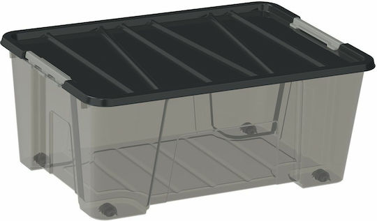 Κουτί Αποθήκευσης Πλαστικό Dea Home Jolly Μ57xπ39xυ24cm 35lt Γκρι Μαύρο