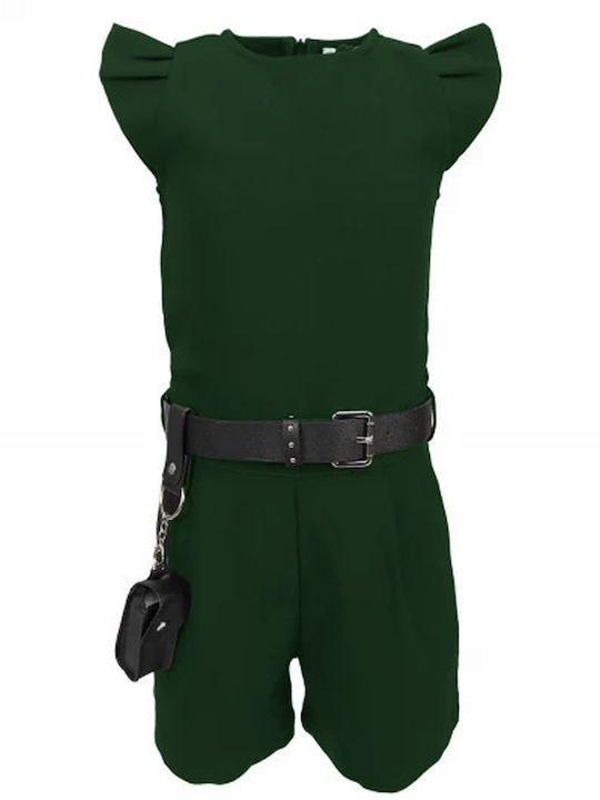 To Bee Too Kids' Leather Jumpsuit Khaki