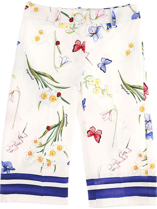 Παντελόνι Υφασμάτινο Monnalisa Floral Print 115427 5611-0099 Κορίτσι