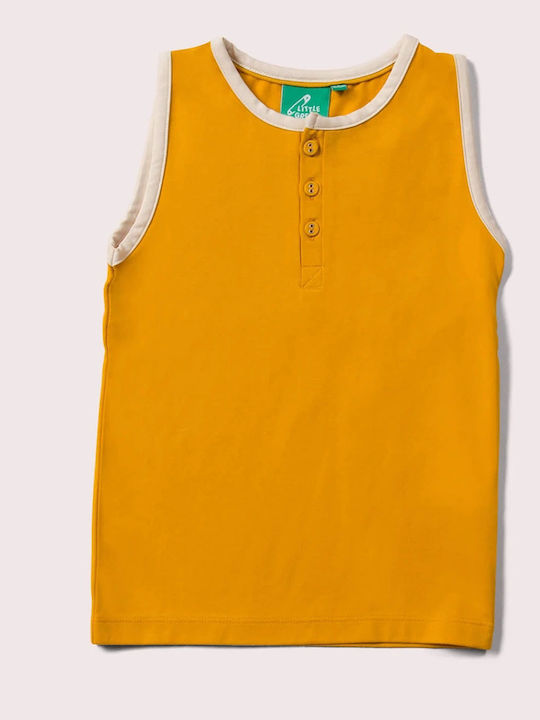 Μπλουζάκι Αμάνικο Gold Vest Οργανικό Βαμβάκι Little Green Radicals Κίτρινο S22-432-gol