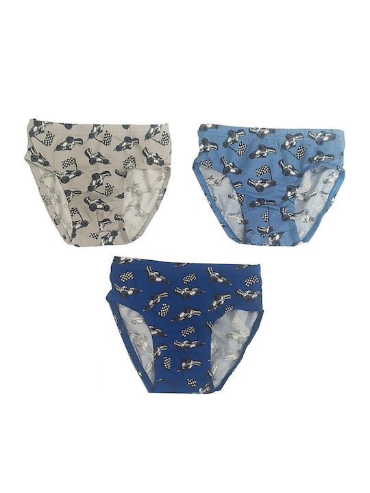 Cotonella Kids Underwear Boy Panties Cars 2-12 Years 3 Pieces Ab094-i203-2c100 Multiple