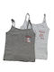 Happy People Girls Thin Strap Undershirt Set 2 Pieces 4957hp Unica