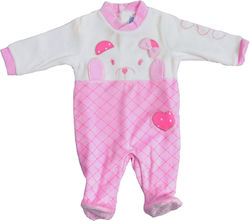 Bidibimbo Velvet Onesie Little Bear Ecru 0m-18m Ecru