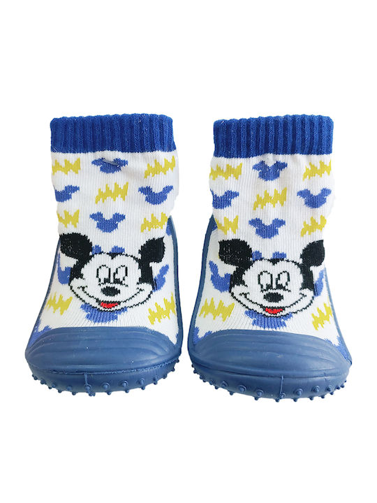 Ellepi Αντιολισθητικά Καλτσοπαντοφλάκια Disney Baby Mickey Mouse Μπλε Μπλε