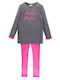 Brums Kids Clothing Sets Girls Set 2pcs Tracksuit Leggings 183bgep001-853 Dark Gray Girl
