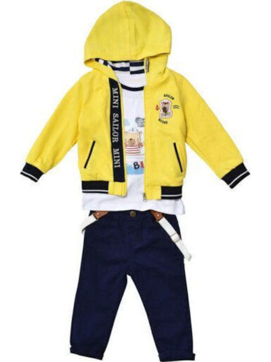 Restart Kinderbekleidungsset 3 Stück Gelb Blau 9217