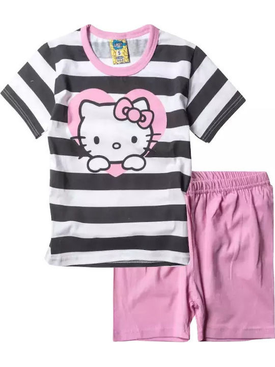 Kids Nightwear Like Girls Kitty Striped