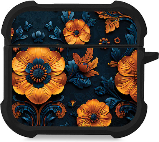 Sonique 3d Flower Series Case Silicone in Orange color for Apple AirPods 4