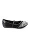 Meridian Shoes Kids Ballerinas with Elastic Strap Black