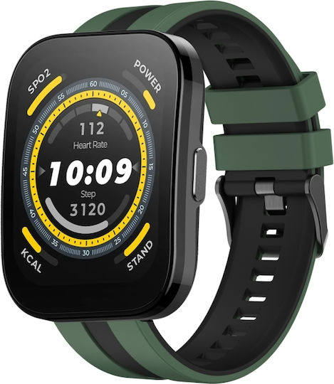 Amazfit Bip 5 Brățară Sport Dublu Culoare din Silicon 22mm Verde Olive+Negru