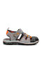 Boy's Gray Leather Sandal Imac 3-524-23333-39 Gray Sandal