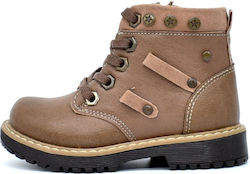 Can Kids Boots with Laces Brown