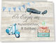 Baptism Guest Book Travel Vespa Airplane