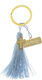 Bellissimo Christening Charm Keychain Light Blue 1 Pieces M-439