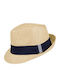 Stamion Kinderhut Fedora Stroh Beige
