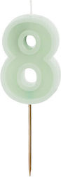 Birthday Candle Number 8 Green 6 Cm